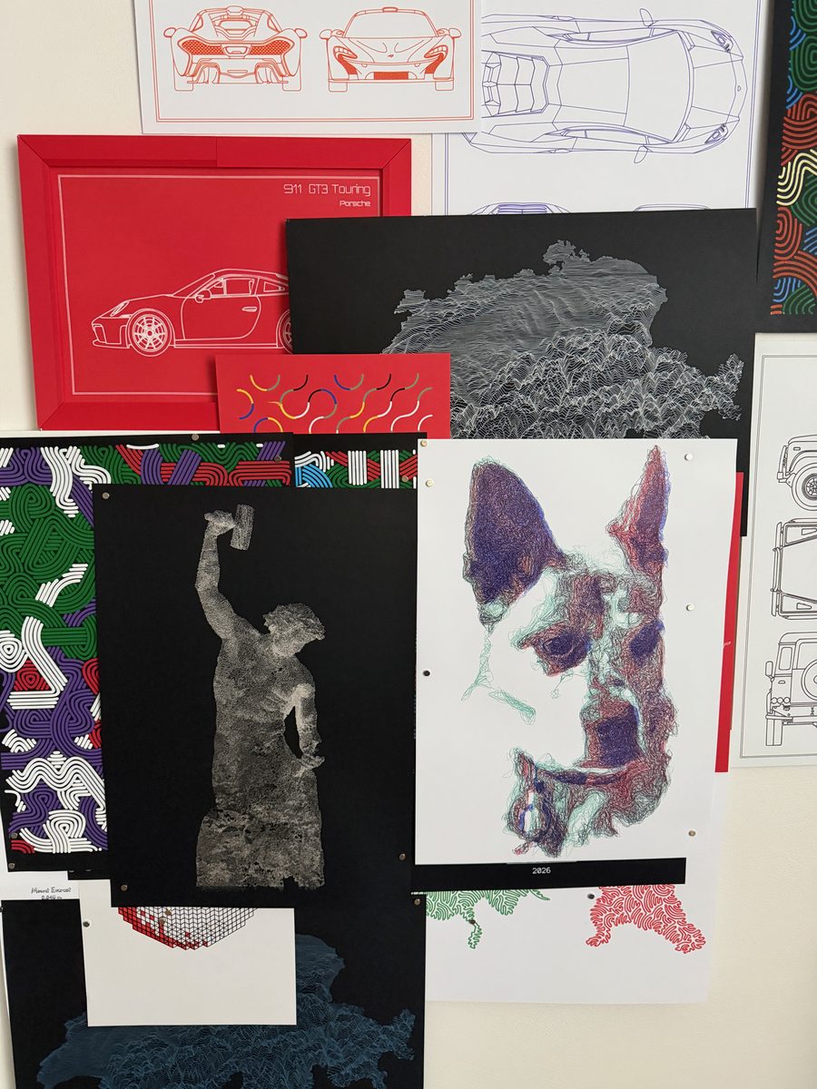 Work in progress — the inspiration board where ideas take shape